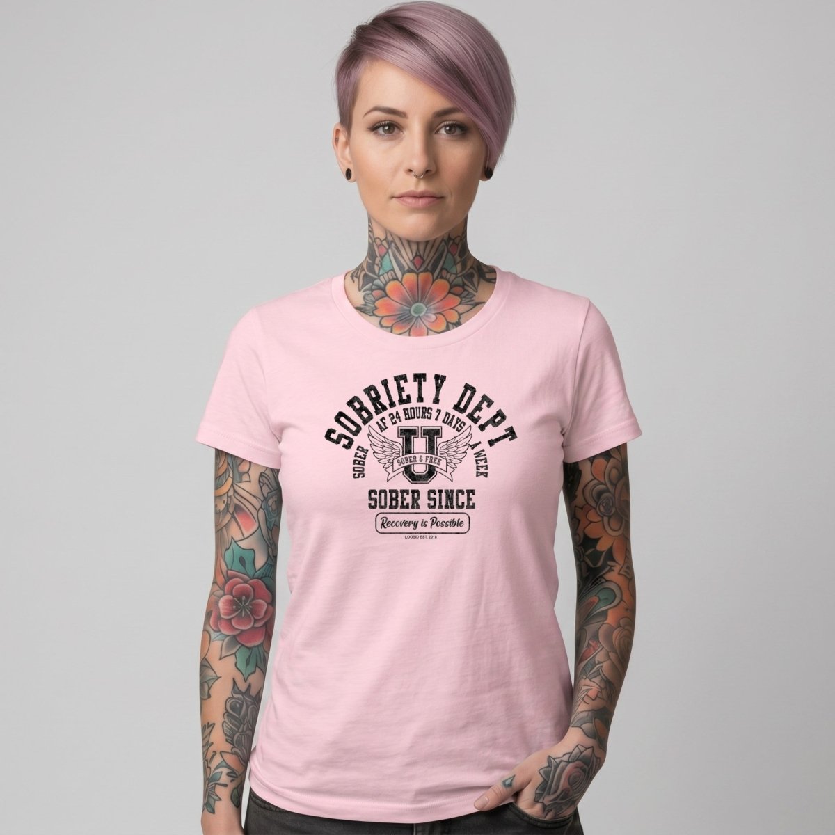 Sober T Shirt | Women's Sobriety Dept 24/7