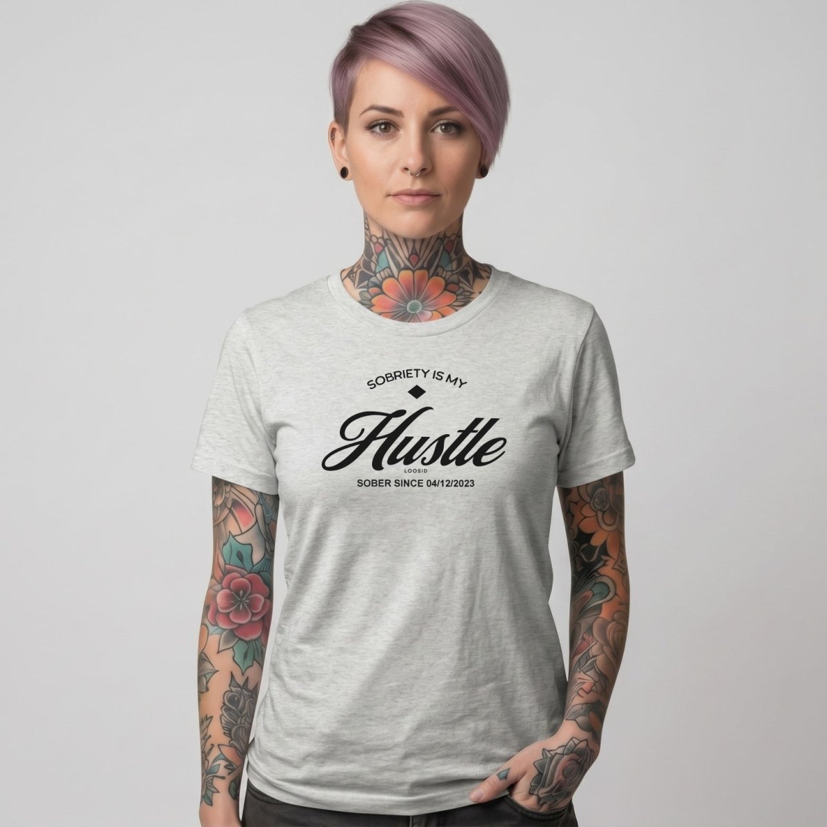 Sober T Shirt | Women's Sobriety is My Hustle Tee