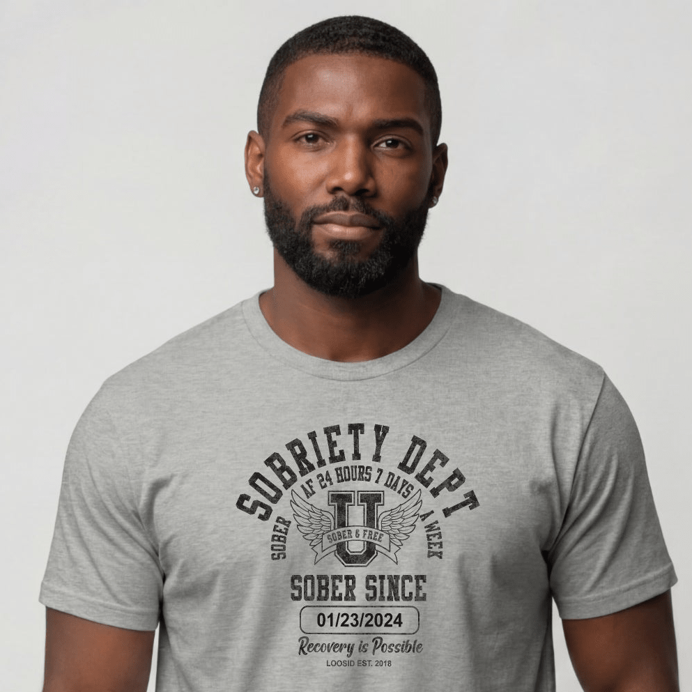 Sober T Shirt | Men's Sobriety Dept Tee