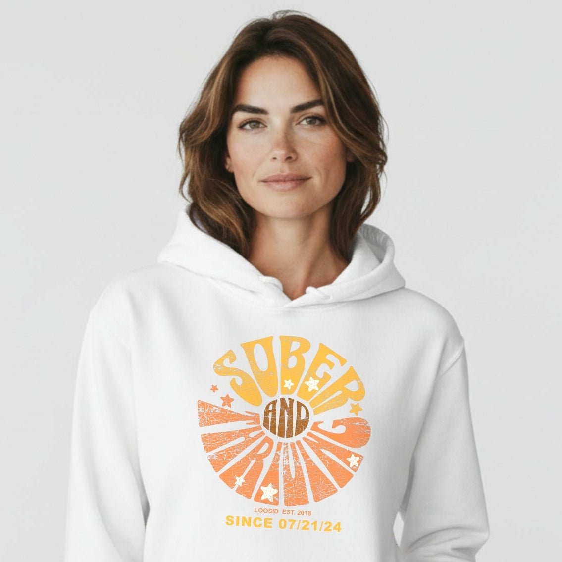 Sober & Thriving Women's Personalized Hoodie