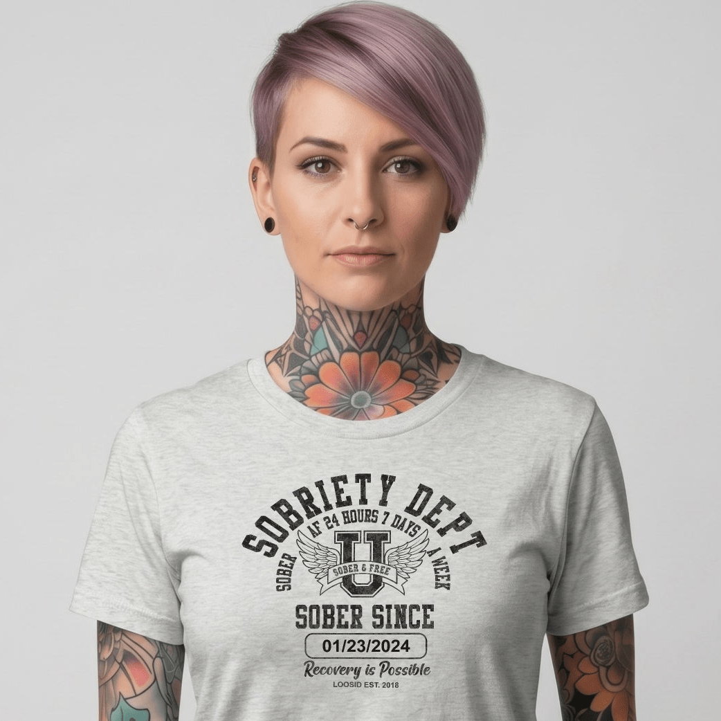 Sober T Shirt | Women's Sobriety Dept Tee