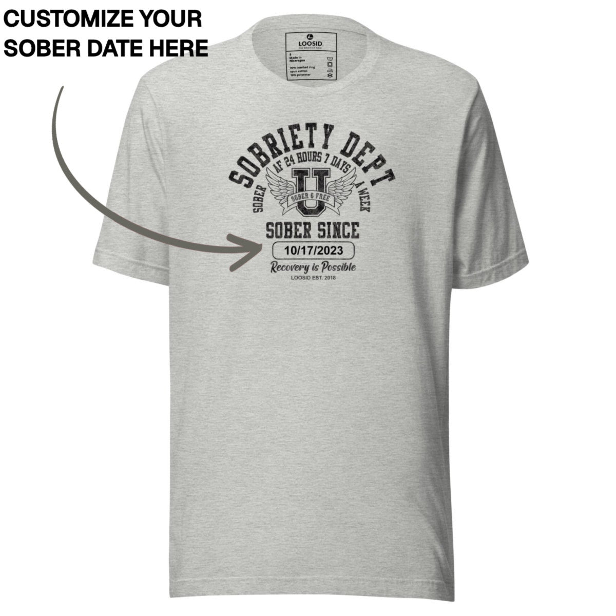 Sober T Shirt | Women's Sobriety Dept 24/7