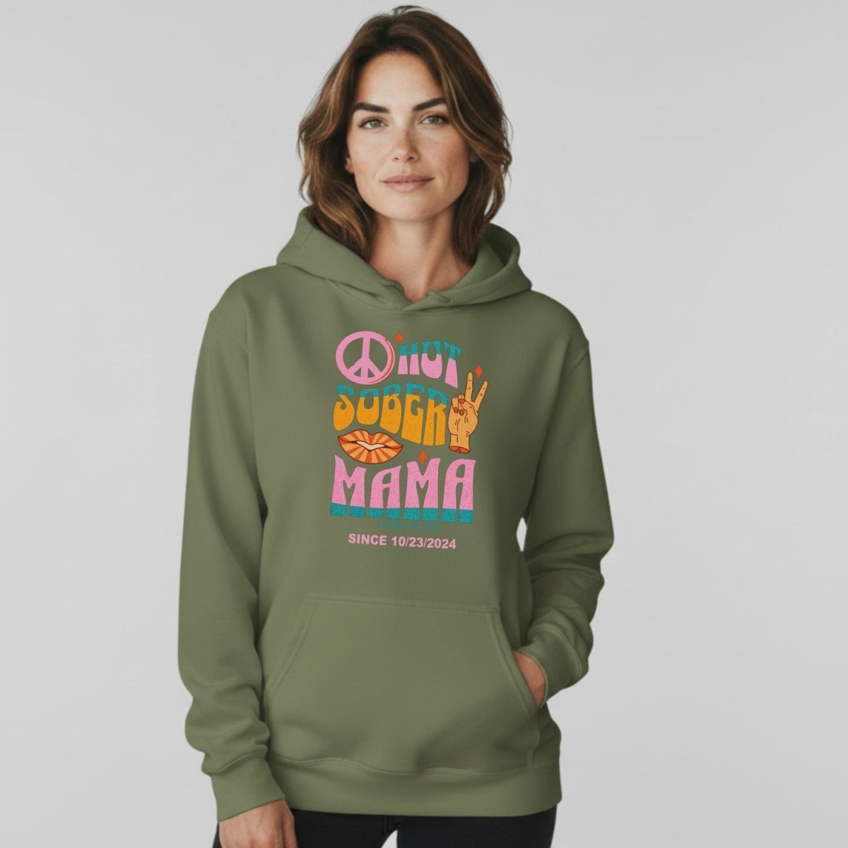 Hot Sober Mama Personalized Hoodie