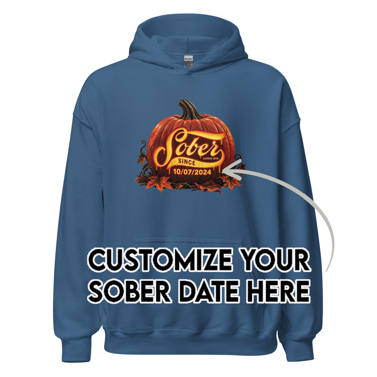 Recovery Hoodie | Men's Sober Since Pumpkin