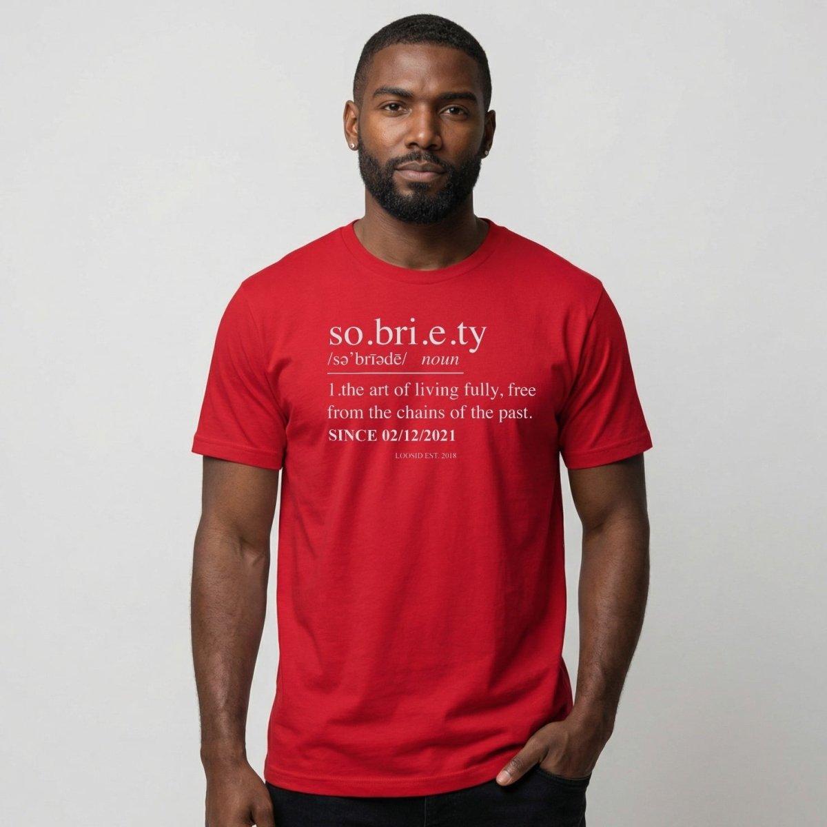 Sober T Shirt | Sobriety Definition Men's Graphic Tee for Recovery