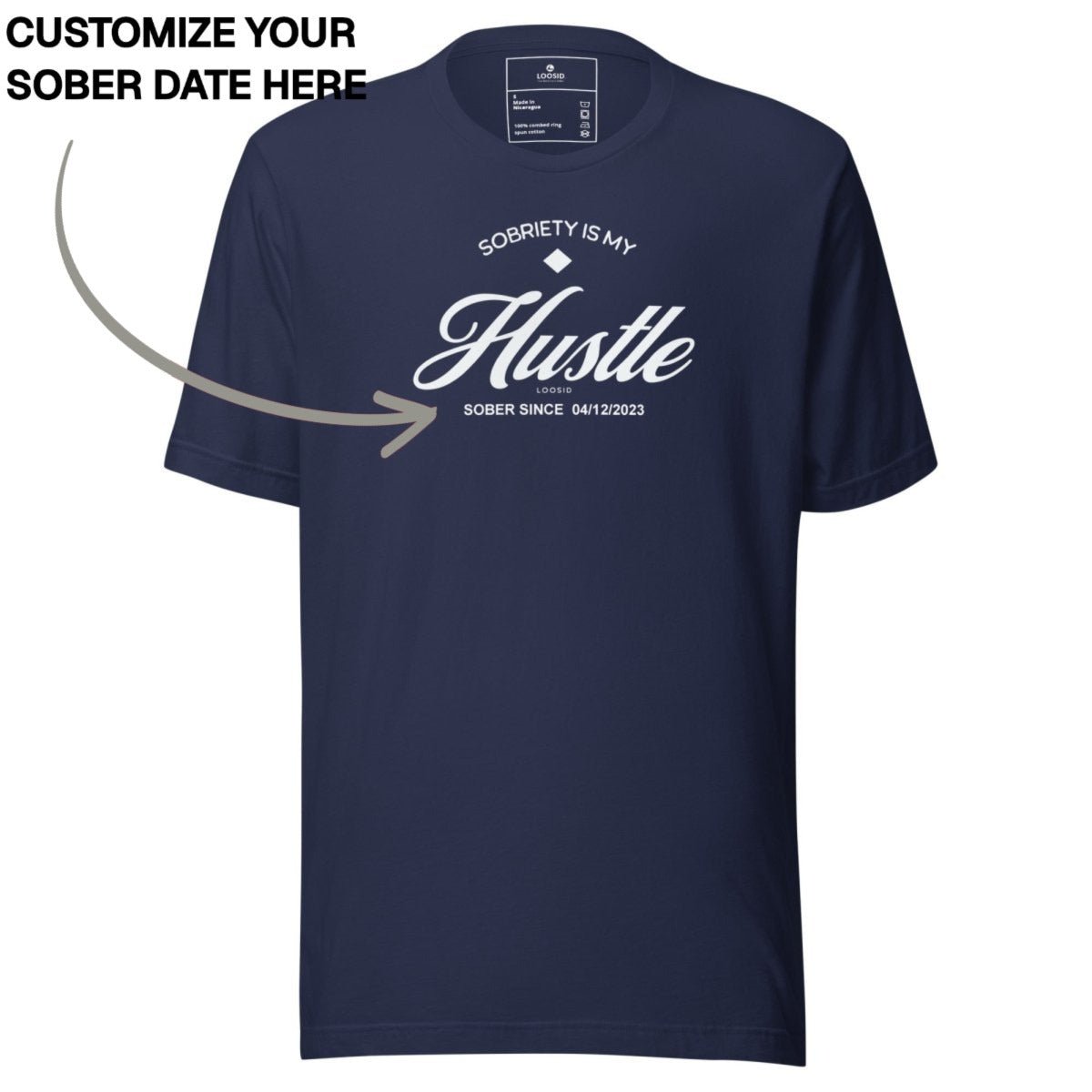 Sober T Shirt | Men's Sobriety is My Hustle