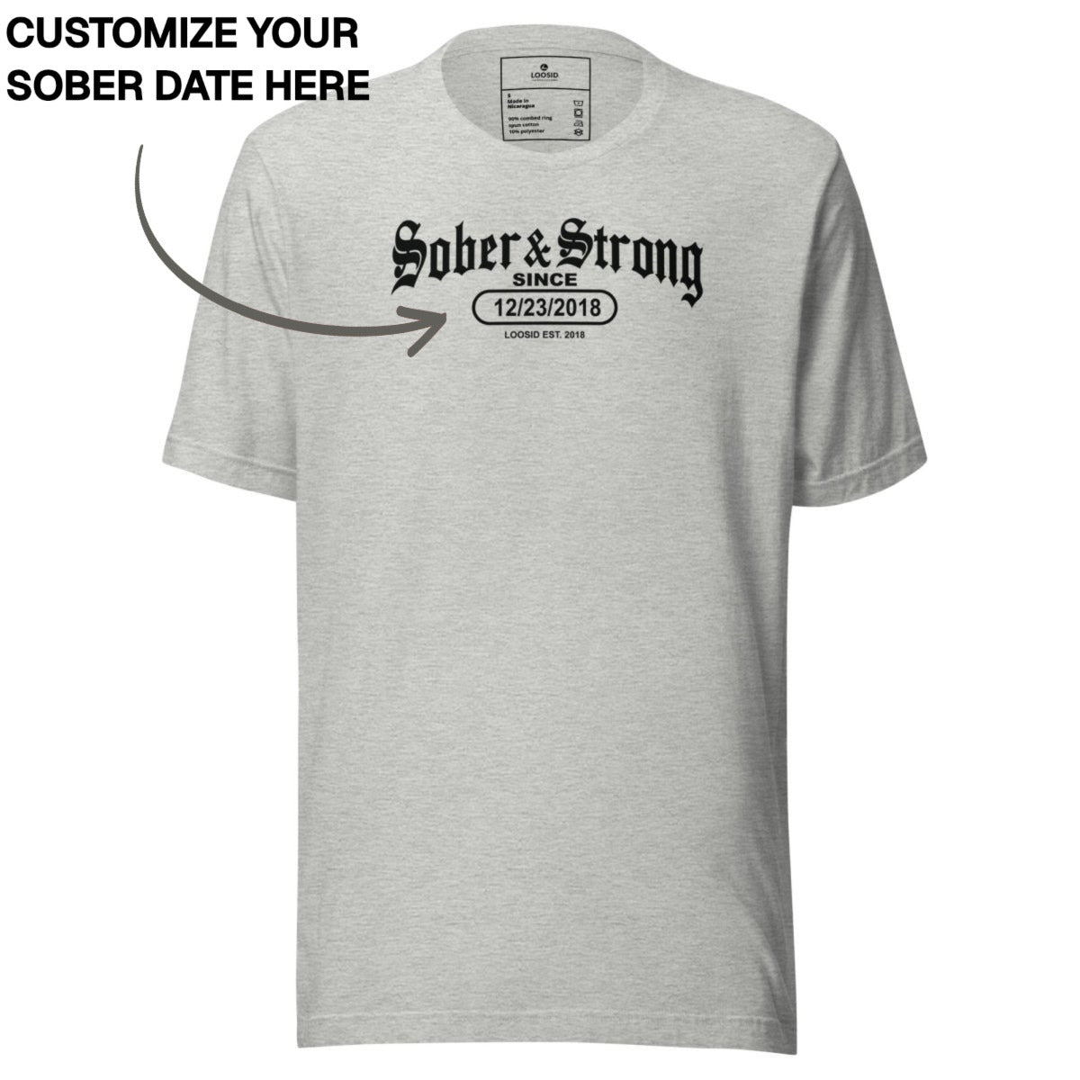 Sober T Shirt | Men's Old School Sober & Strong