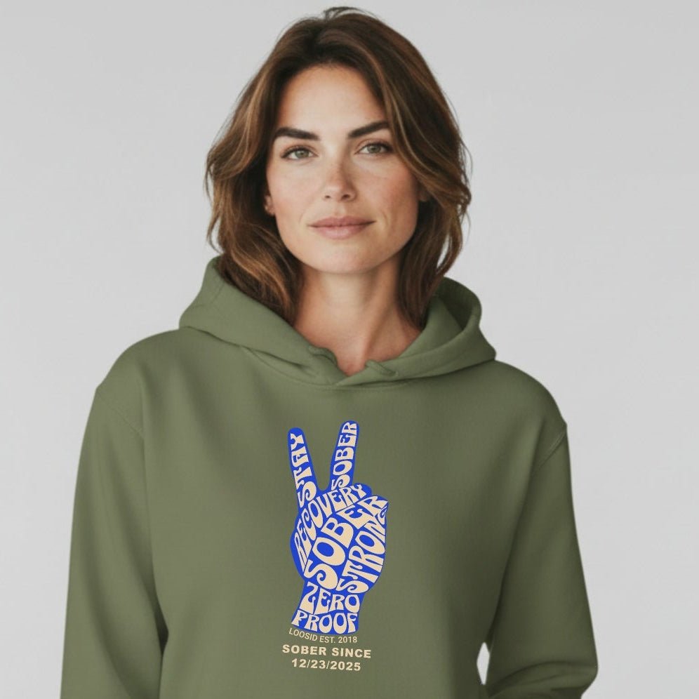 Peace & Sober Women's Personalized Hoodie