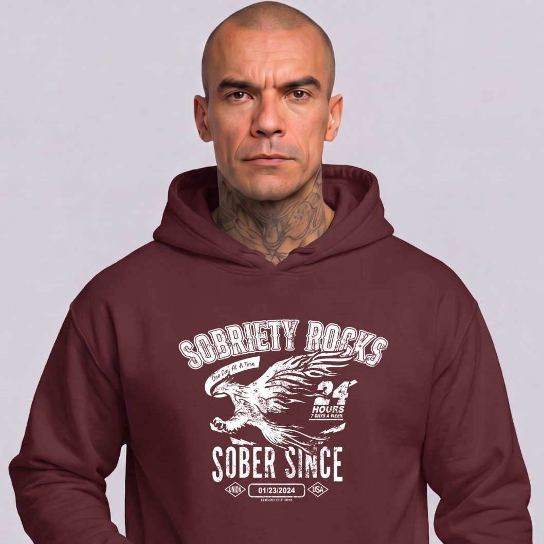 Recovery Hoodie | Men's Sobriety Rocks