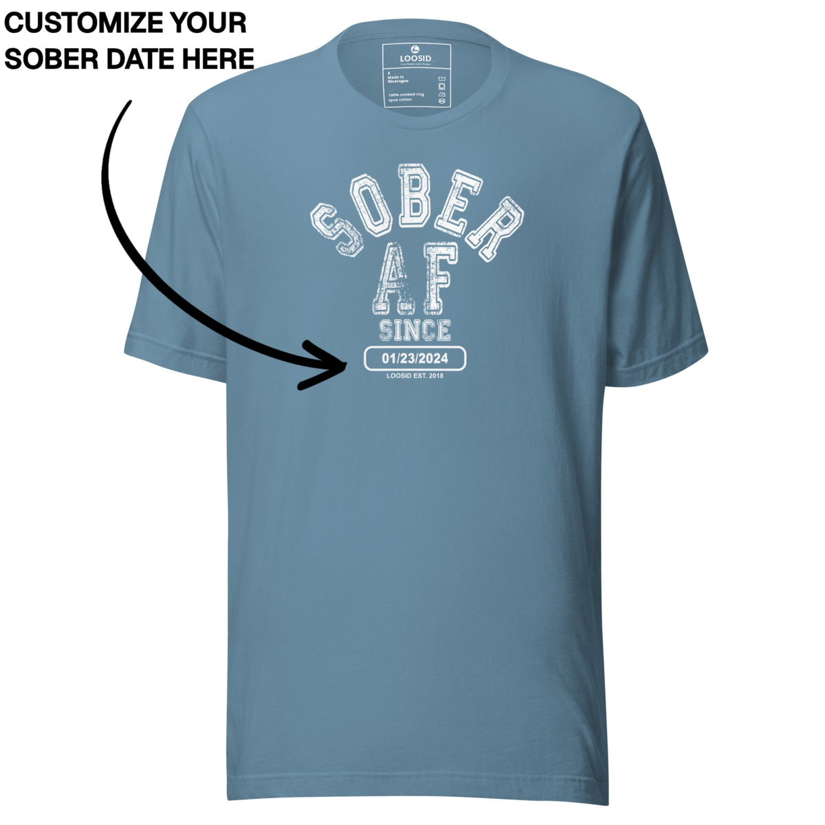 Sober T Shirt | Men's Sober AF Collegiate