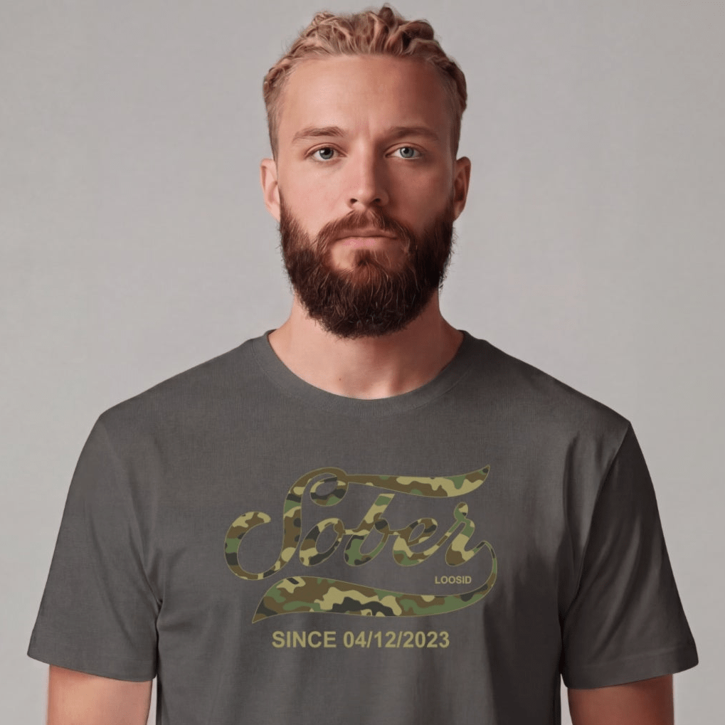 Sober T Shirt | Men's Sober Since Camo