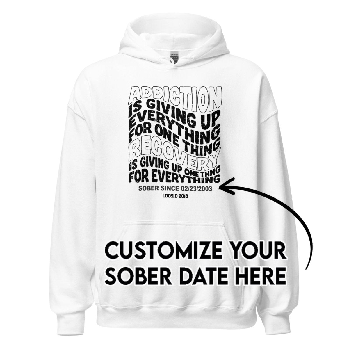 Recovery Hoodie | Men's Addiction is Giving up