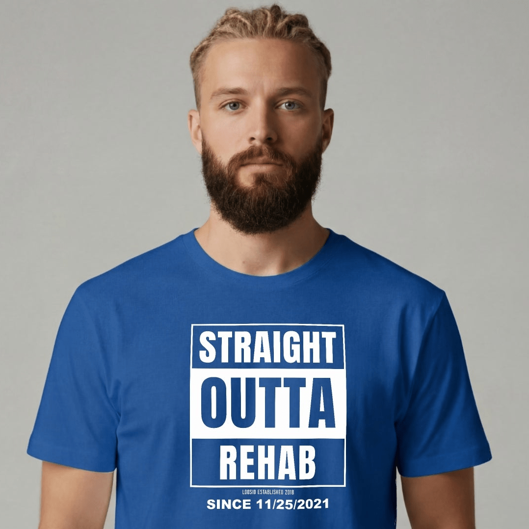 Sober T Shirt | Men's Straight Outta Rehab Tee