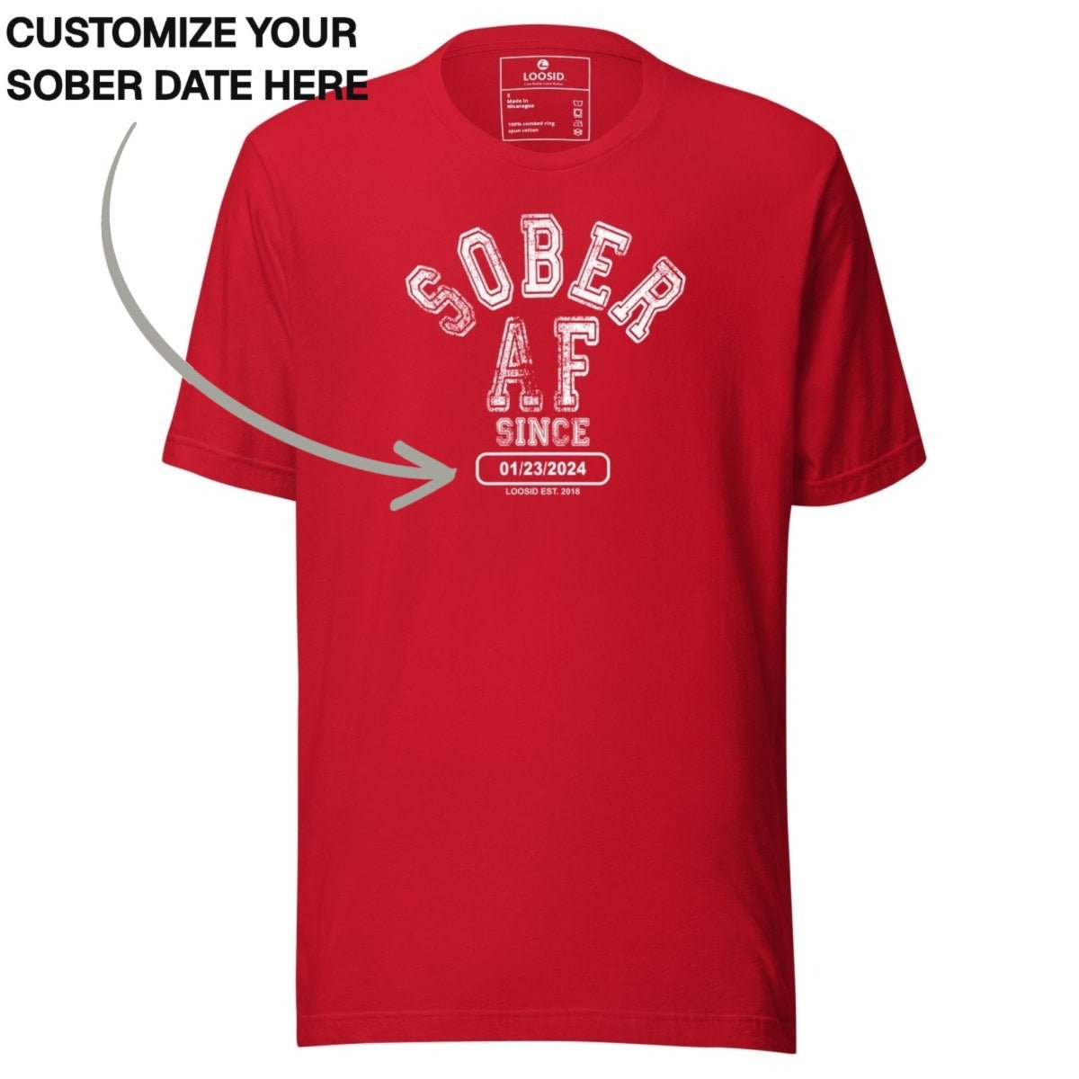 Sober T Shirt | Men's Sober AF Collegiate