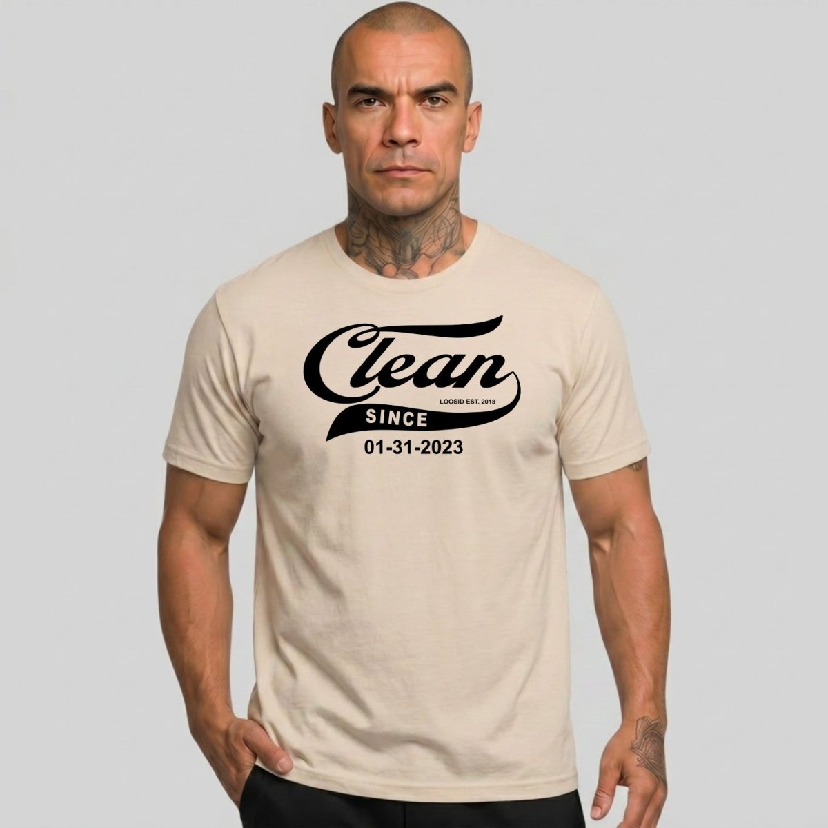 Clean Since Tee with Personalized Sobriety Date | Sober T Shirt