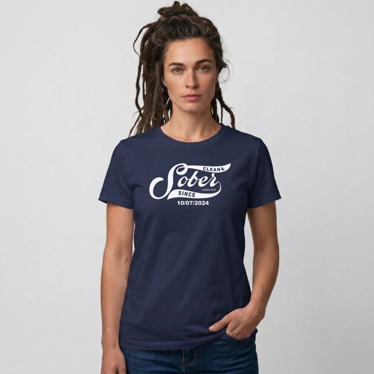 Sober T Shirt | Women's Sober Since Top with Personalized Date