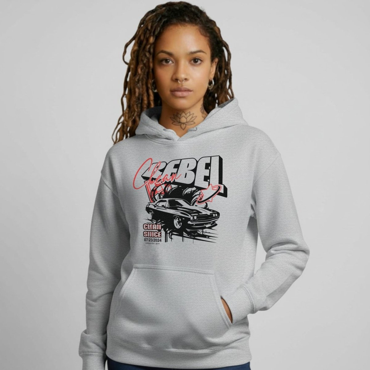 Recovery Hoodie | Women’s Clean Rebel Custom Recovery Date Hoodie