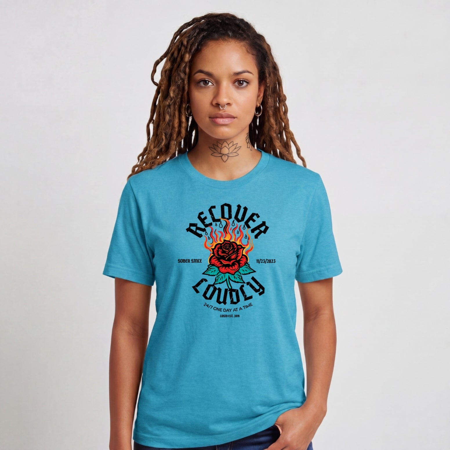 Sober T Shirt | Women's Recover Loudly Tee