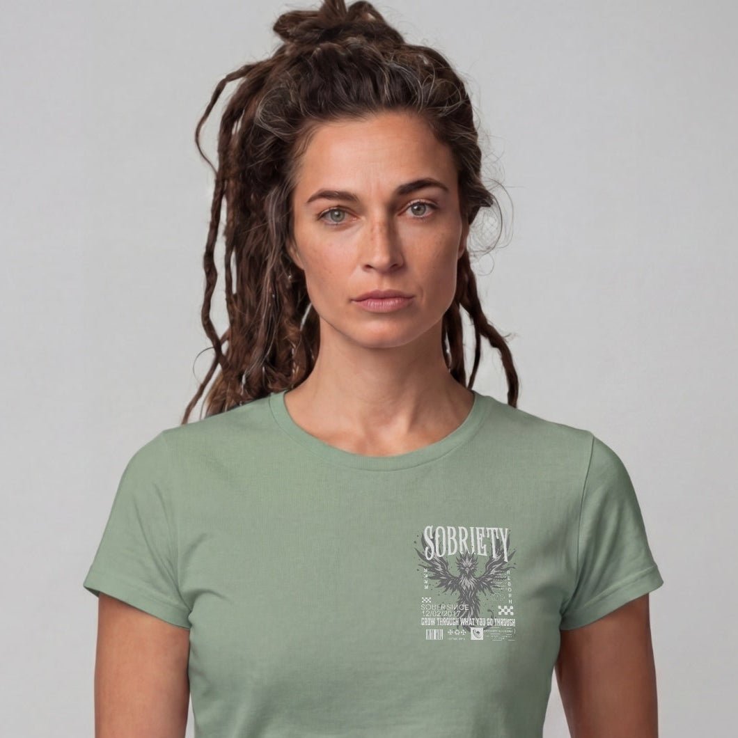 Sober T Shirt | Women's Phoenix Sobriety Reborn Limited-Edition