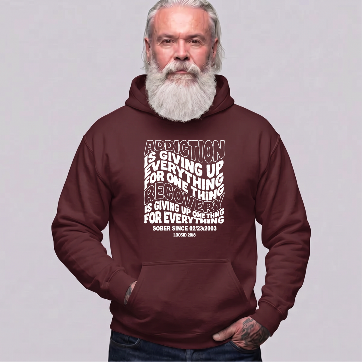Recovery Hoodie | Men's Addiction is Giving up