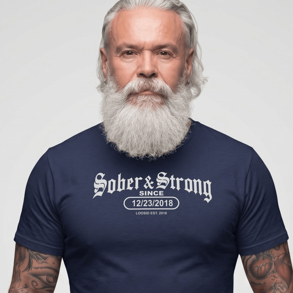 Sober T Shirt | Men's Old School Sober & Strong Tee