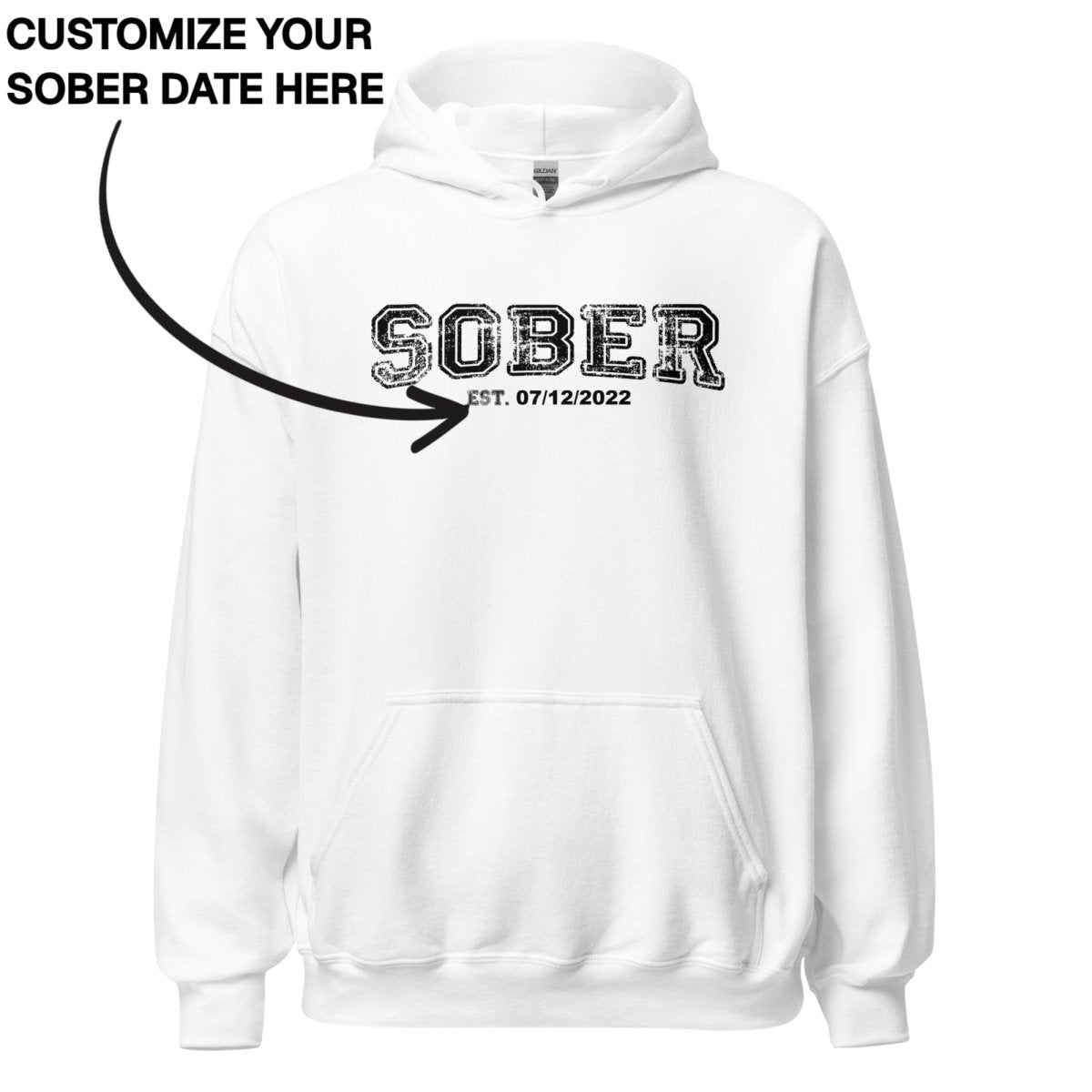 Recovery Hoodie | Men's Sober Est. Collegiate