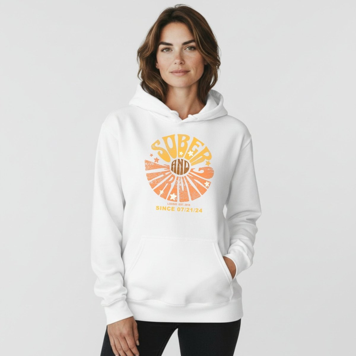 Sober & Thriving Women's Personalized Hoodie