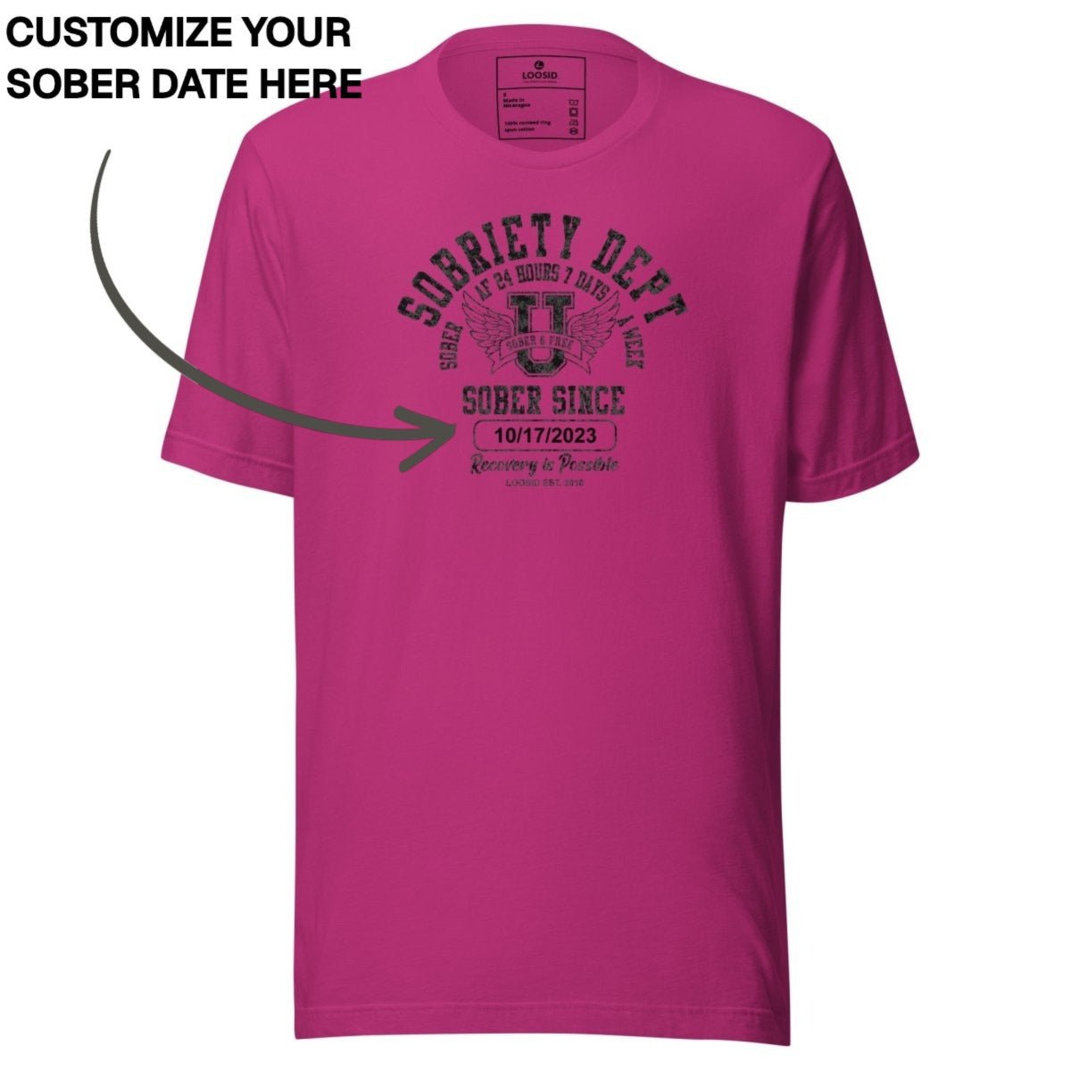 Sober T Shirt | Women's Sobriety Dept 24/7