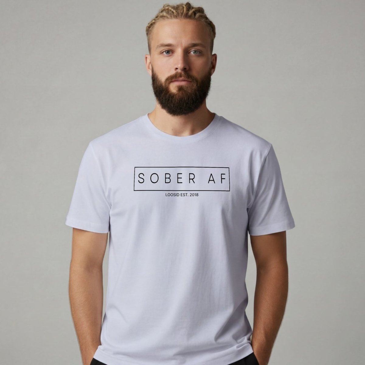 Sober T Shirt | Sober AF Men's Tee for Strength and Recovery