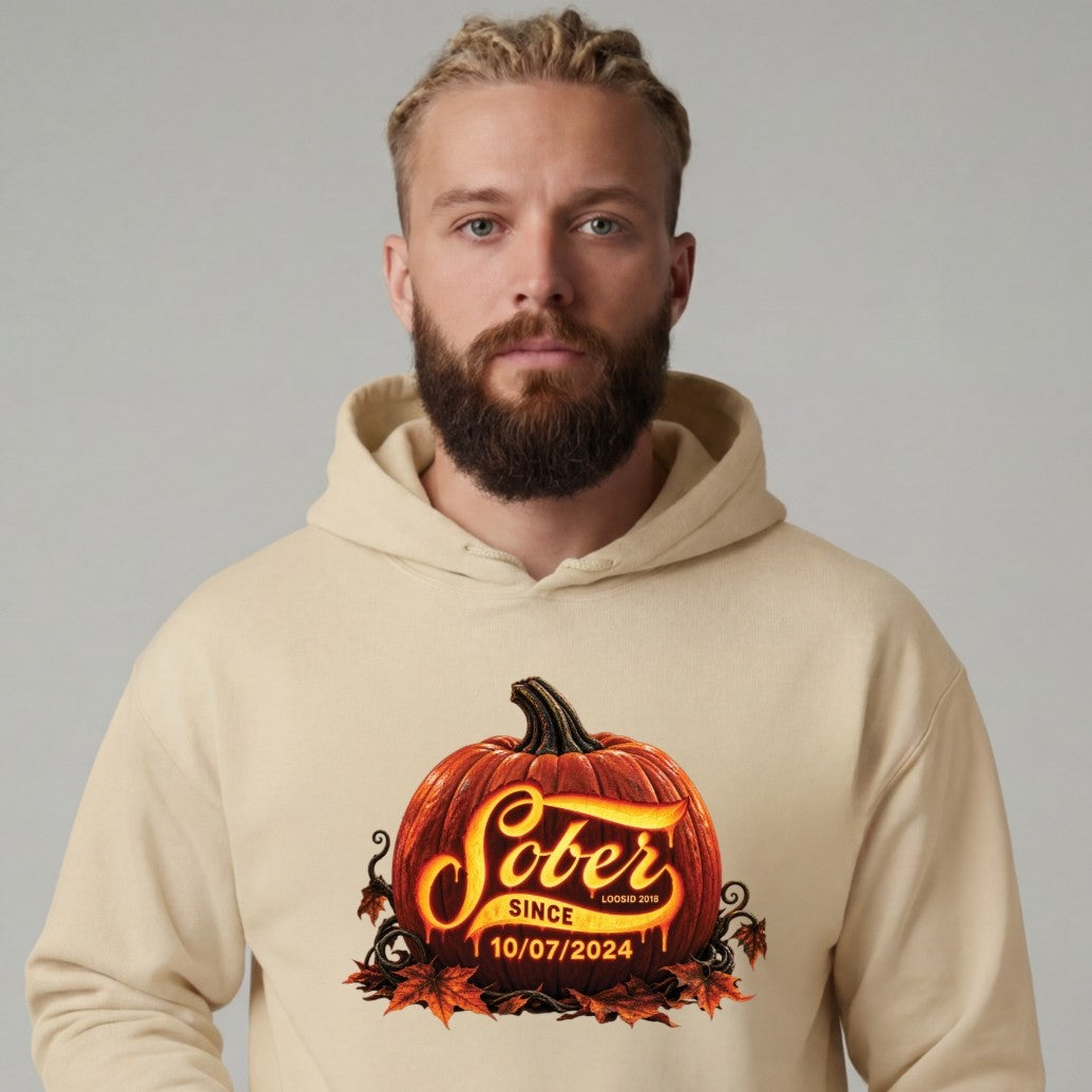 Recovery Hoodie | Men's Sober Since Pumpkin