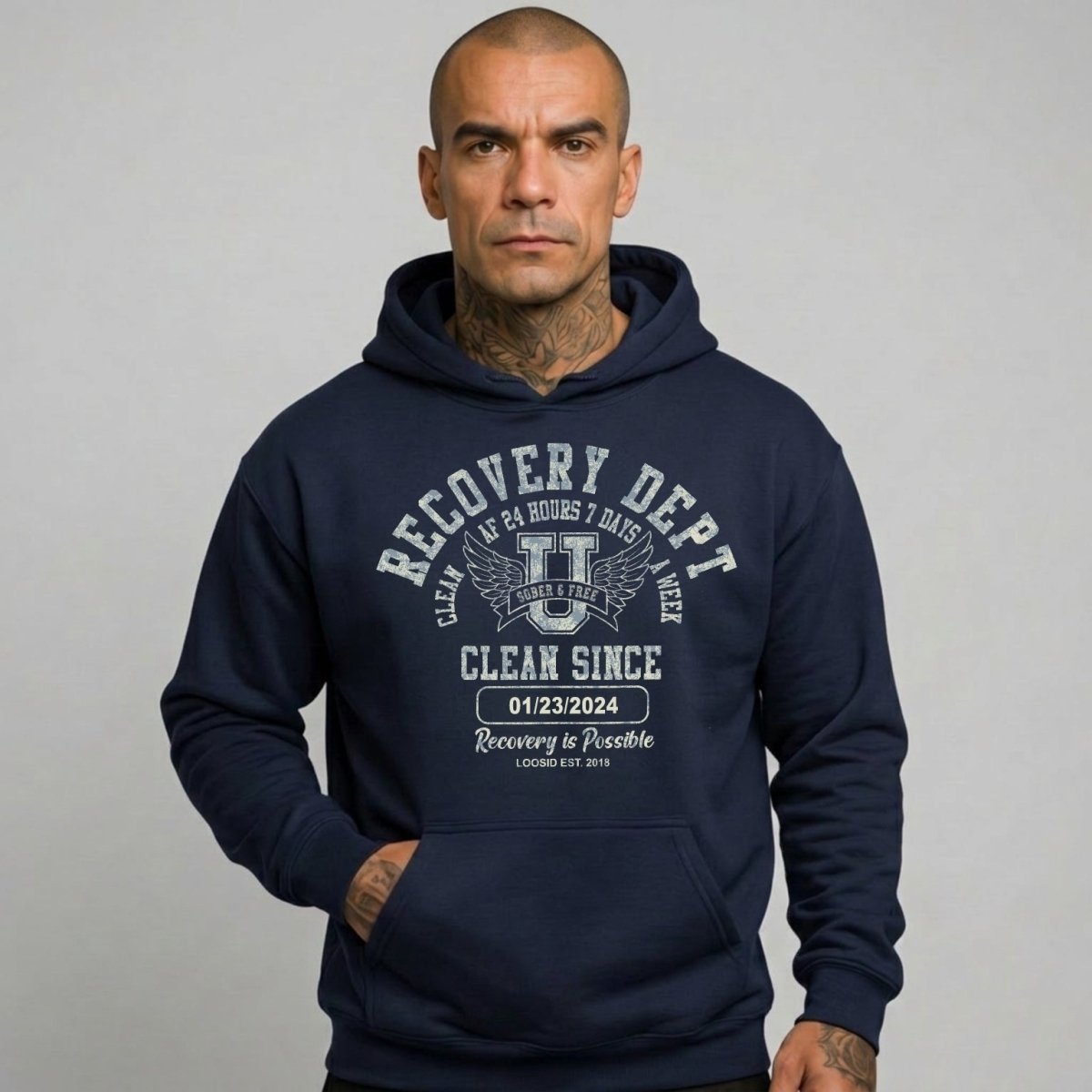 Recovery Dept Recovery Hoodie back view (view 7)