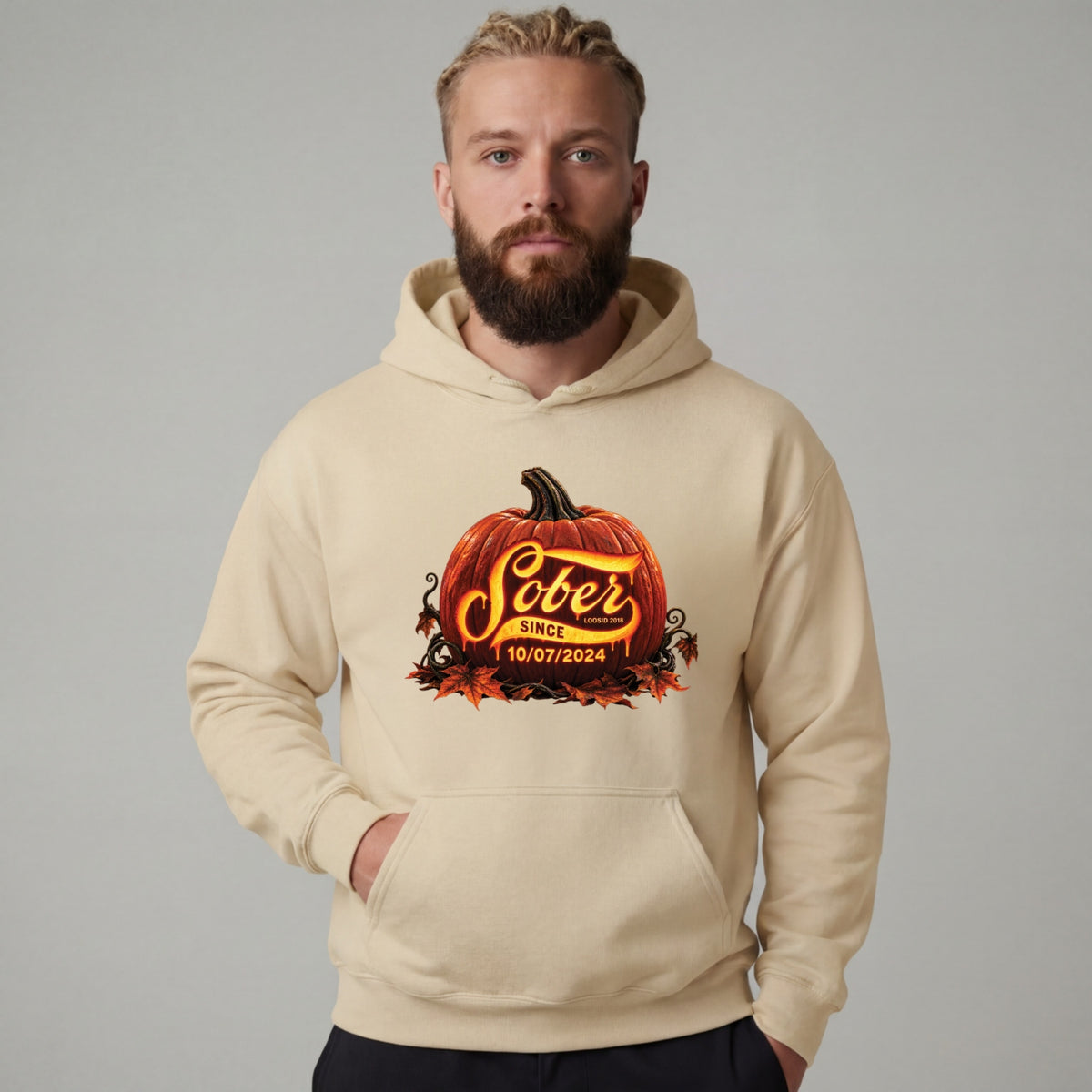 Recovery Hoodie | Men's Sober Since Pumpkin