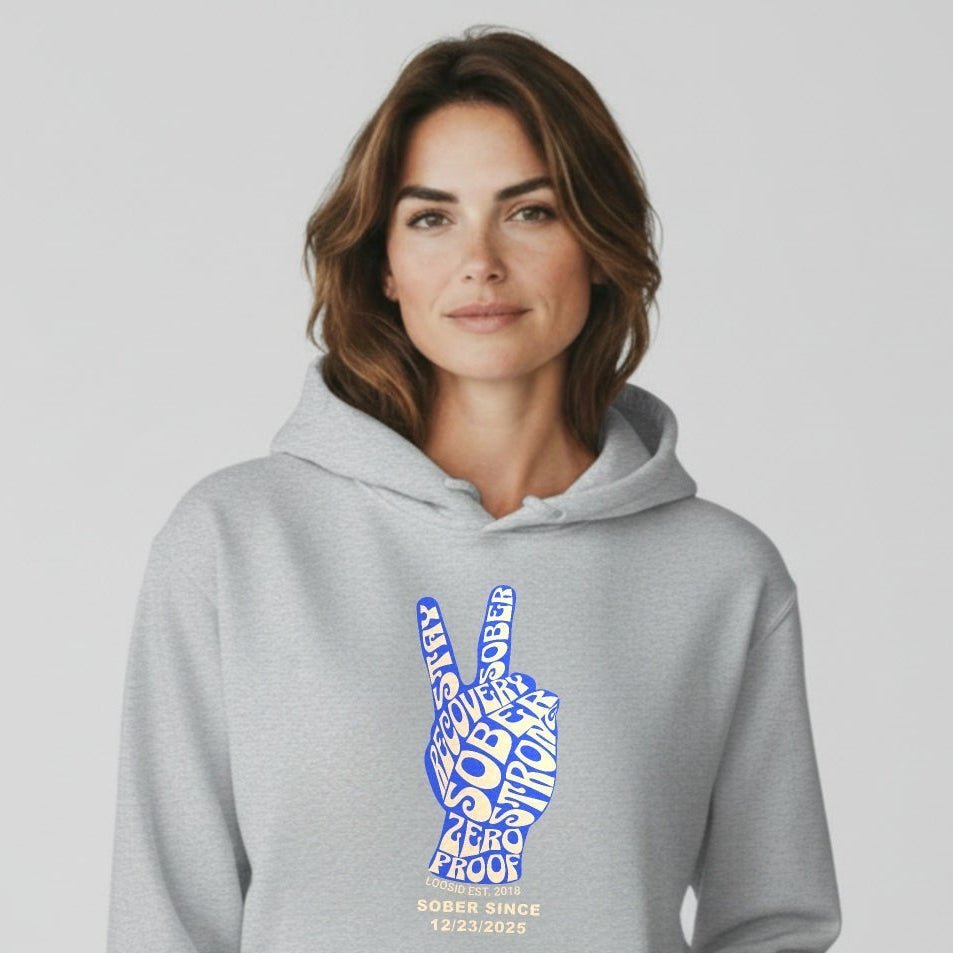 Peace & Sober Women's Personalized Hoodie