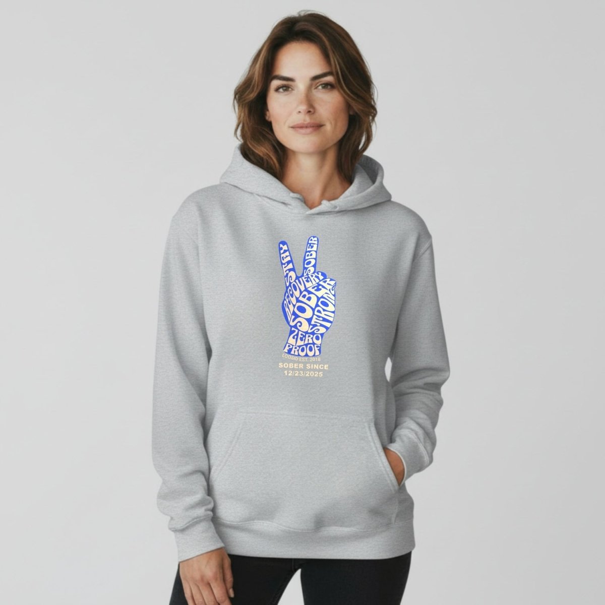 Peace & Sober Women's Personalized Hoodie