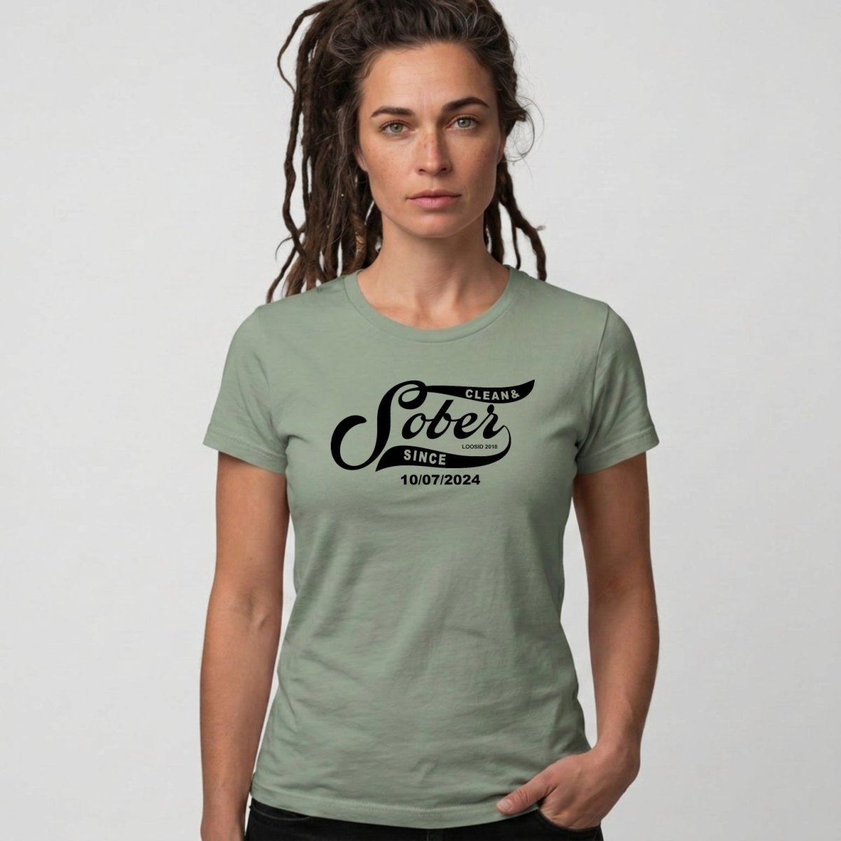 Sober T Shirt | Women's Sober Since Top with Personalized Date