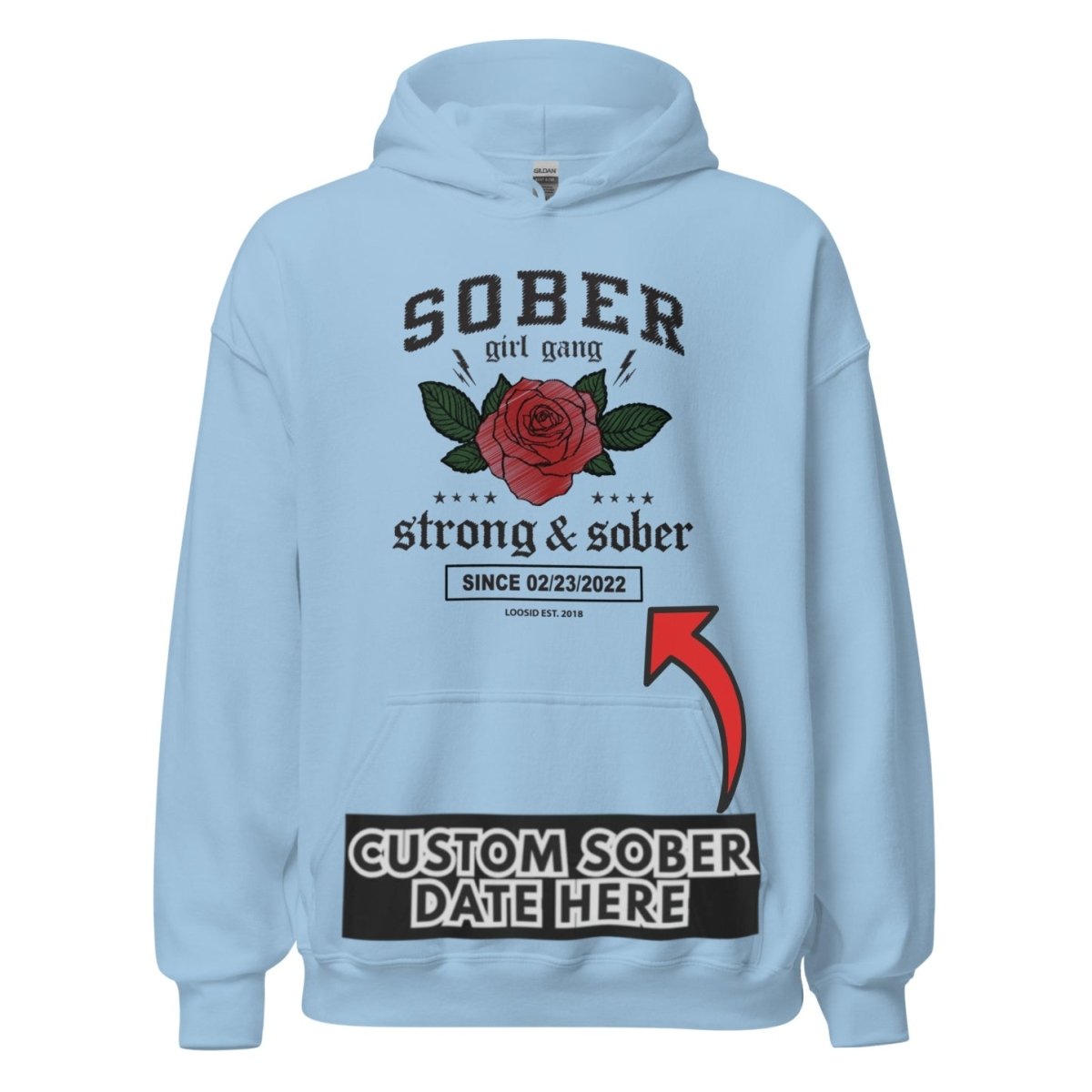 Recovery Hoodie | Sober Girl Gang Strong & Sober Crest