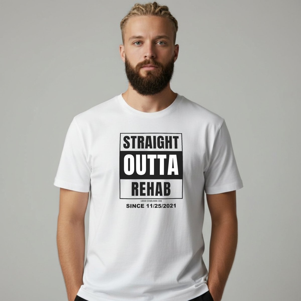 Sober T Shirt | Men's Straight Outta Rehab Tee
