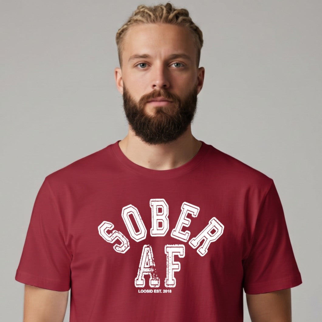Sober T Shirt | Men's Sober AF Collegiate