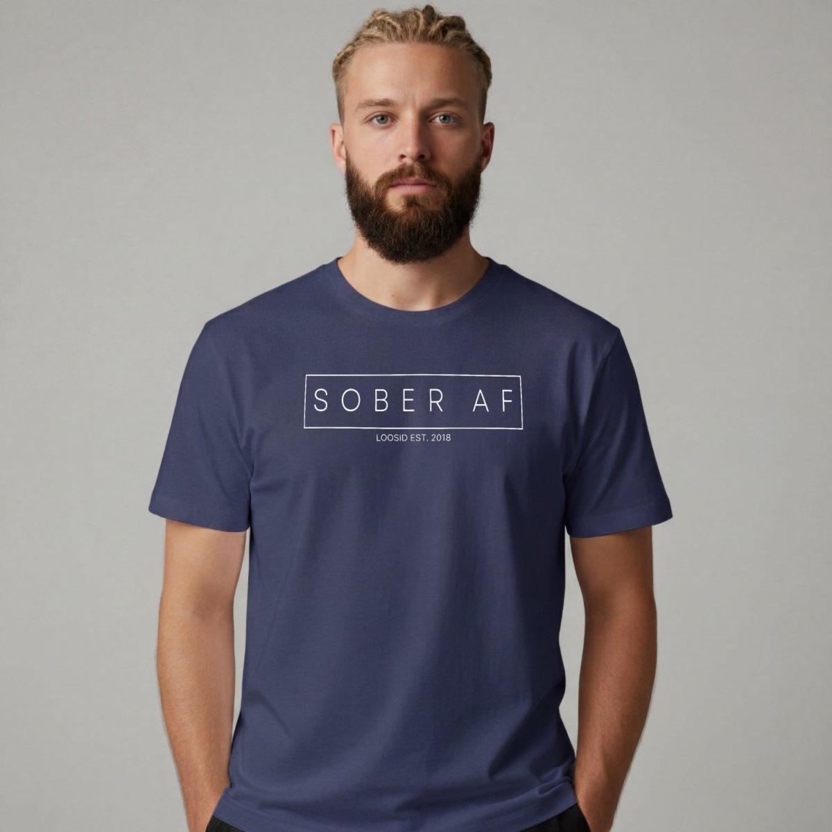 Sober T Shirt | Sober AF Men's Tee for Strength and Recovery