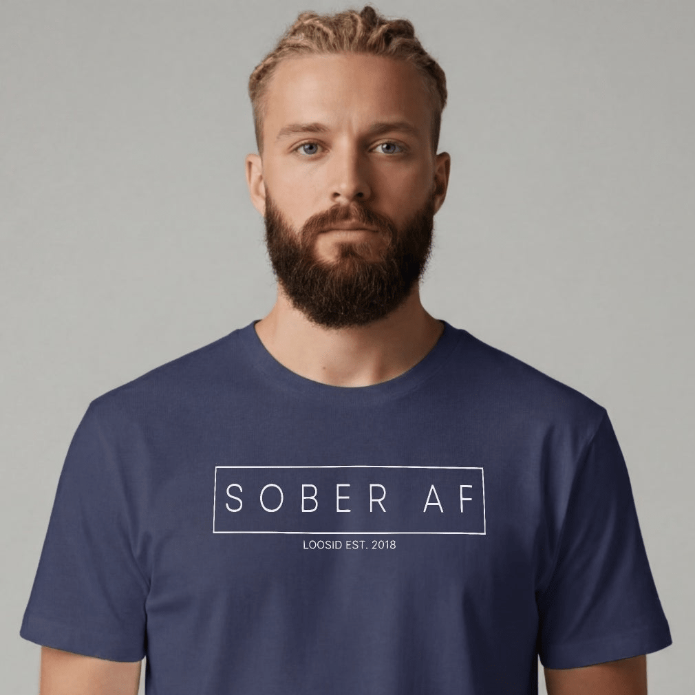 Sober T Shirt | Sober AF Men's Tee for Strength and Recovery