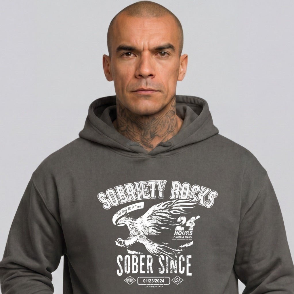 Recovery Hoodie | Men's Sobriety Rocks