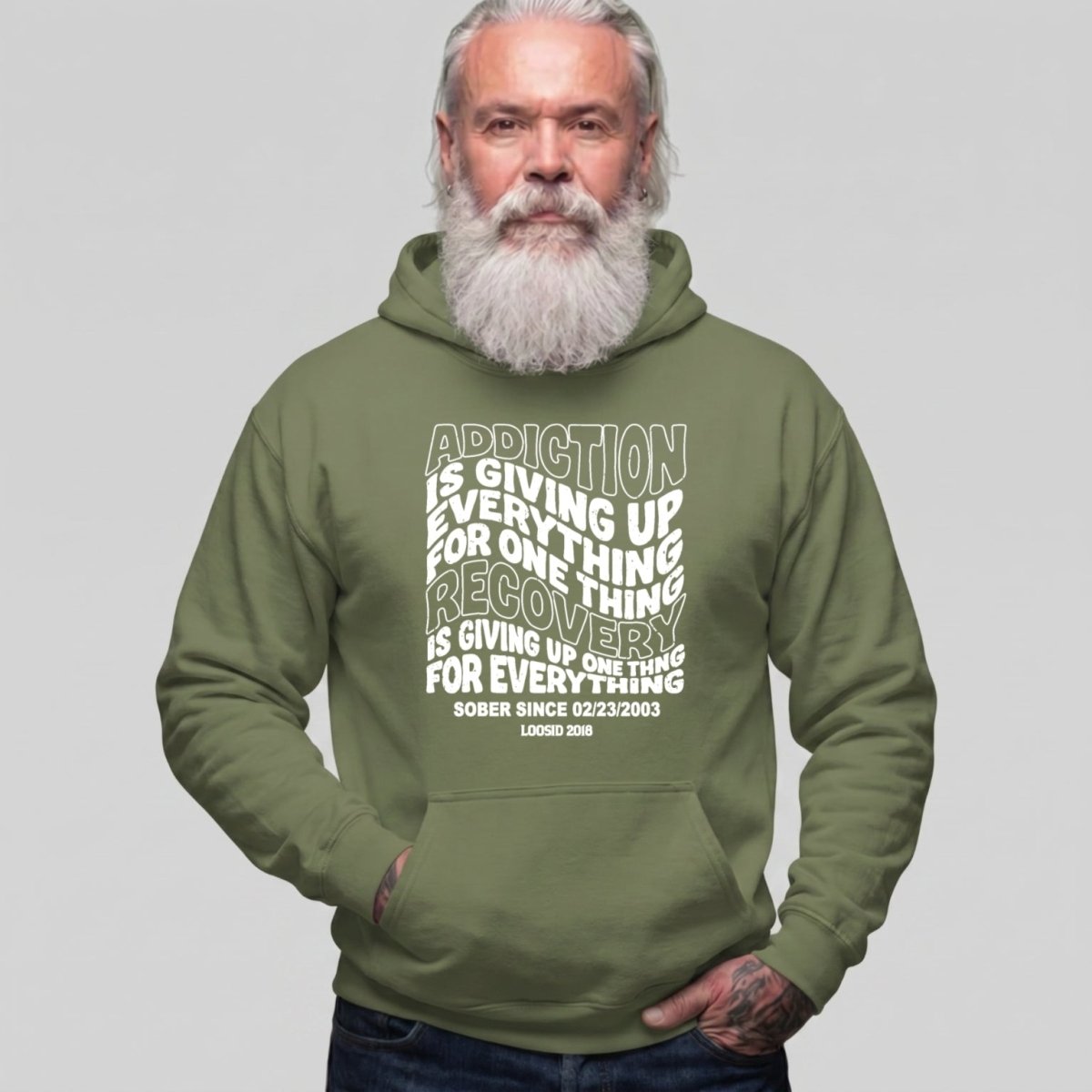 Recovery Hoodie | Men's Addiction is Giving up