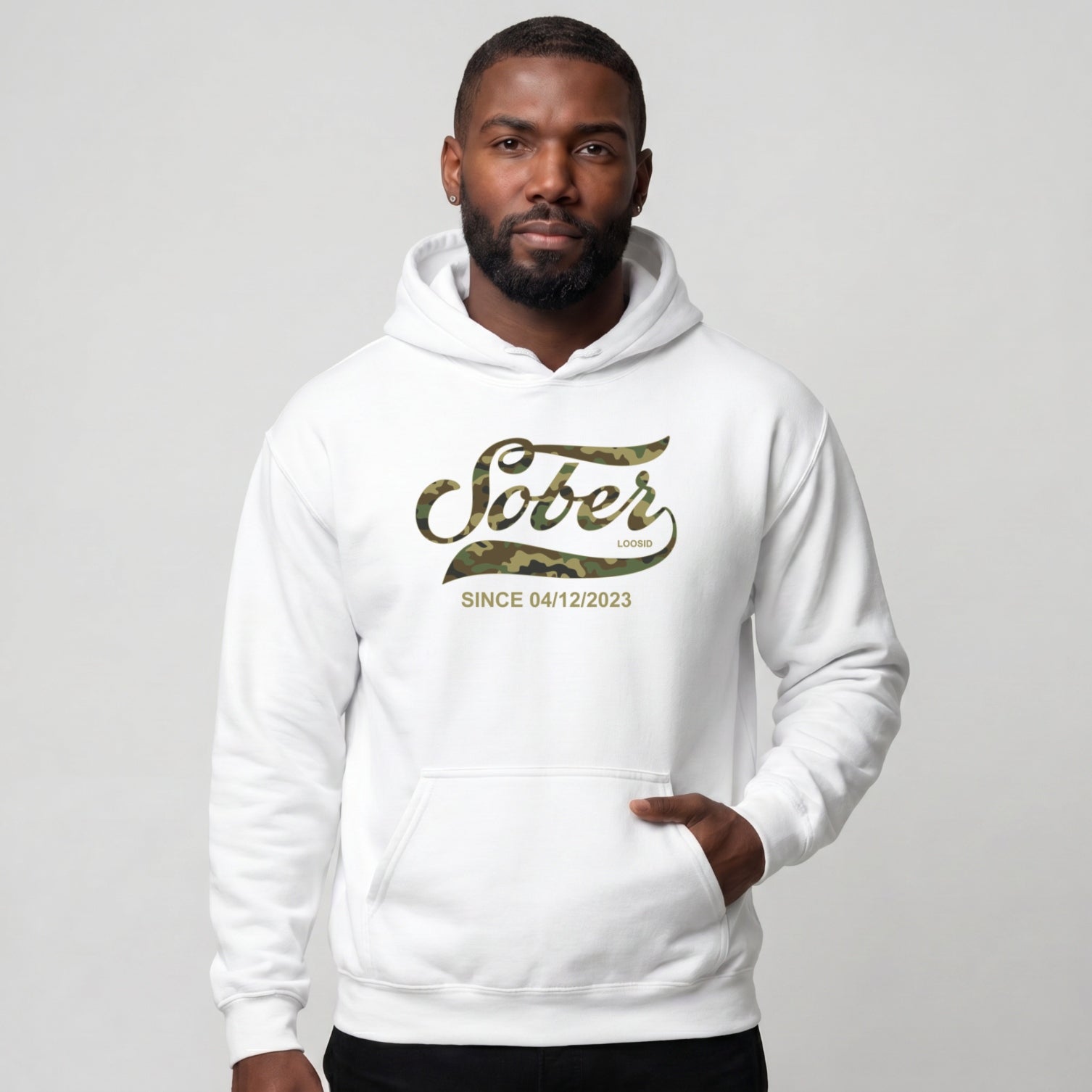 Recovery Hoodie | Men's Sober Since Camo