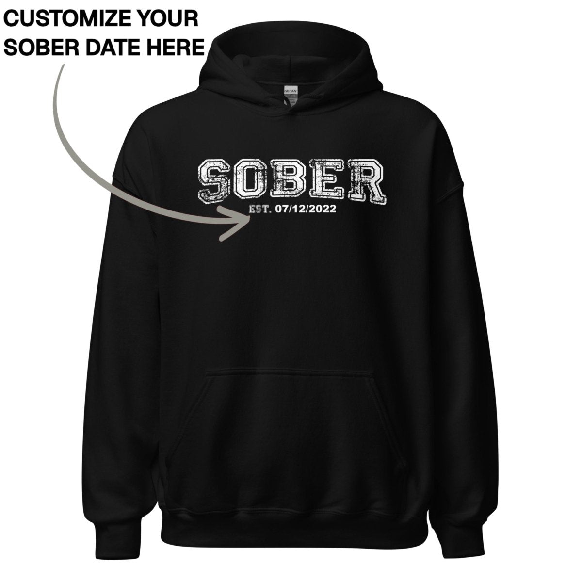 Recovery Hoodie | Men's Sober Est. Collegiate