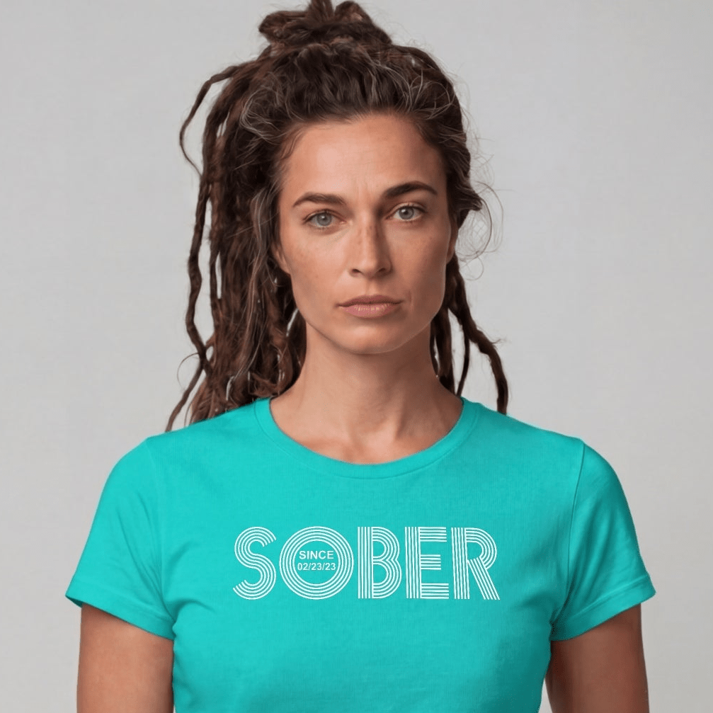 Sober T Shirt | Women's Retro Sober Since Tee