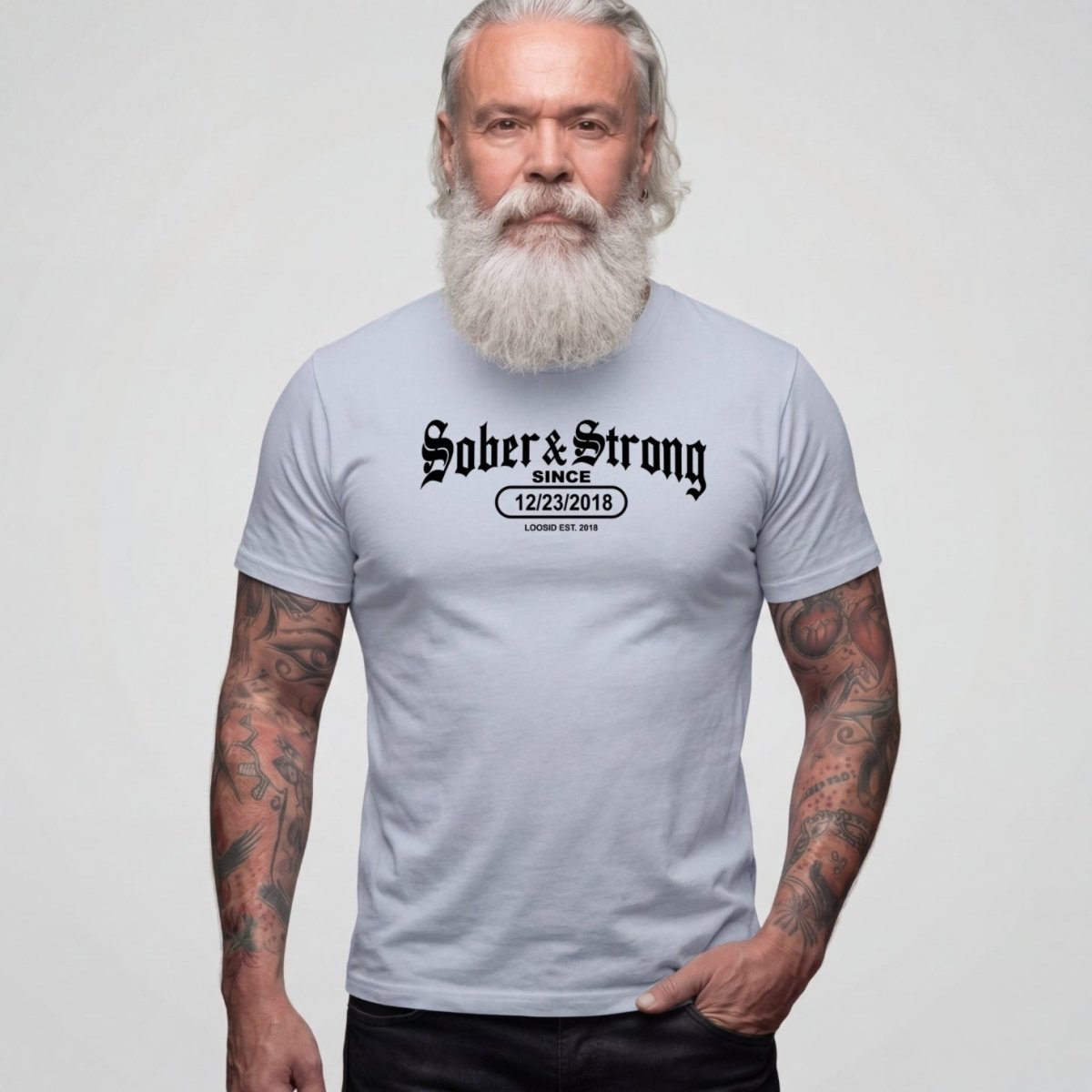 Sober T Shirt | Men's Old School Sober & Strong