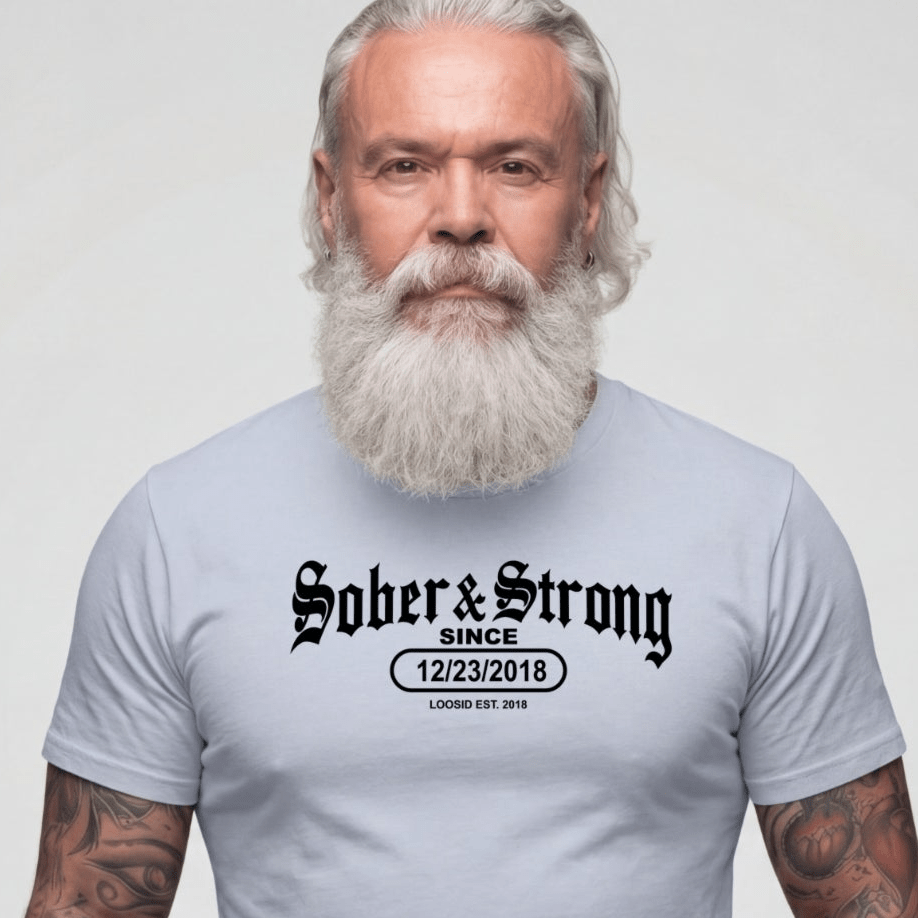Sober T Shirt | Men's Old School Sober & Strong