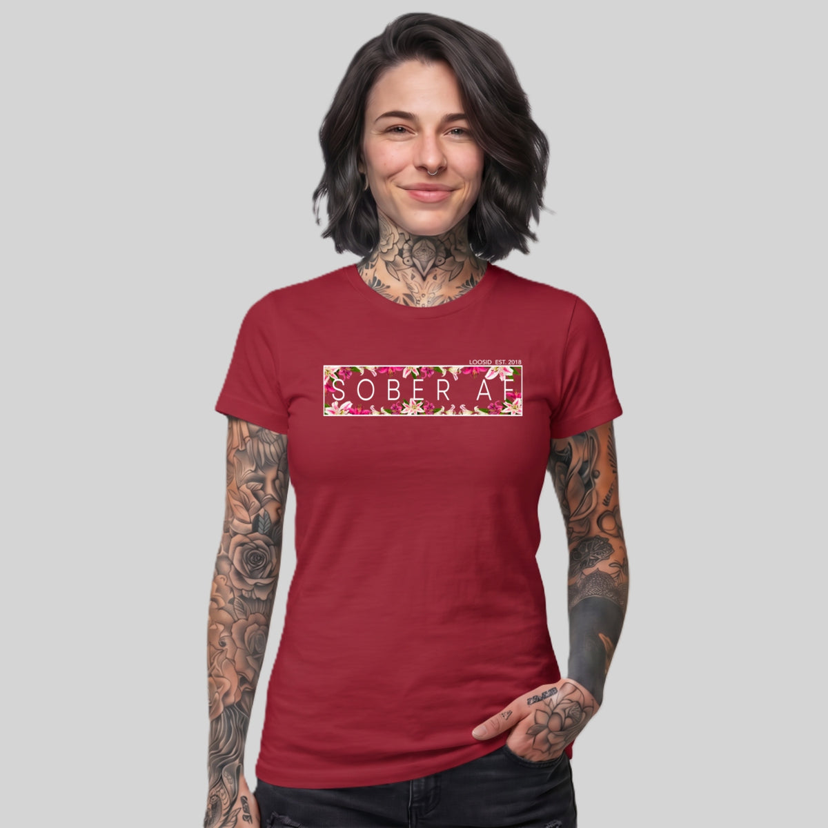 Sober T Shirt | Women's Sober AF Lily