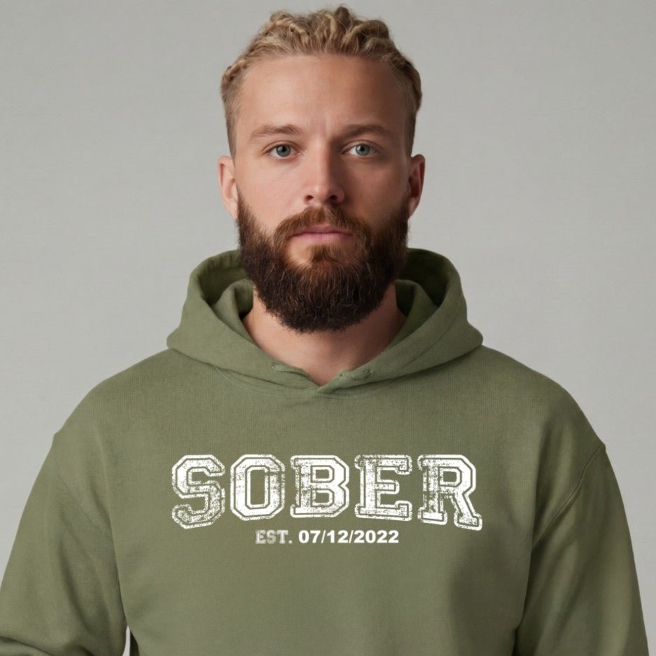 Recovery Hoodie | Men's Sober Est. Collegiate