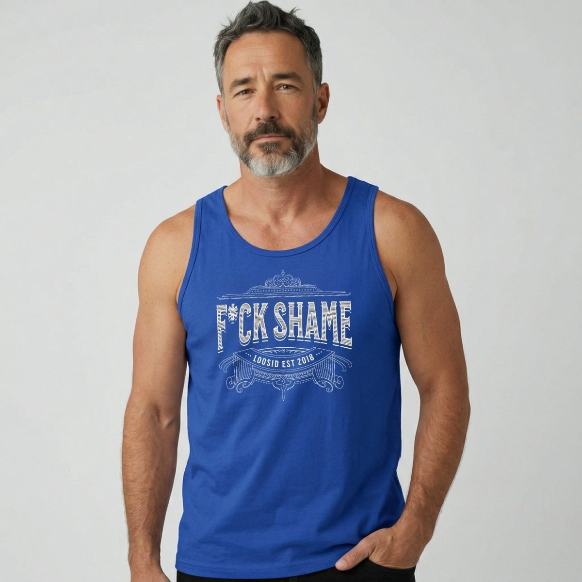 F*ck Shame Sober Tank Top side view (view 16)